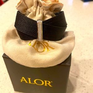 ALOR NOIR cable and diamonds Bangle